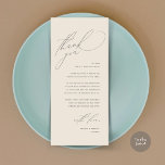 Modern Wedding Dinner Place Setting Thank You Card<br><div class="desc">Share the love and show your appreciation to your guests, when they sit down at their seat and read this personalised charming thank you place card in cream dark grey themed. It's a wonderful way to kick off your special day celebration! This card is sure to set the tone for...</div>
