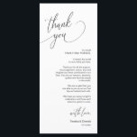 Modern Wedding Dinner Place Setting Thank You Card<br><div class="desc">This is the Modern romantic script, in Black font, Place Setting Thank You Cards. Share the love and show your appreciation to your guests, when they sit down at their seat and read this personalised charming thank you place setting card. It's a wonderful way to kick off your special day...</div>