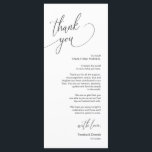 Modern Wedding Dinner Place Setting Thank You Card<br><div class="desc">This is the Modern romantic script, in Black font, Place Setting Thank You Cards. Share the love and show your appreciation to your guests, when they sit down at their seat and read this personalised charming thank you place setting card. It's a wonderful way to kick off your special day...</div>