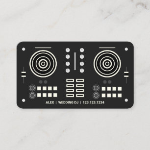 Modern Wedding DJ Business Card