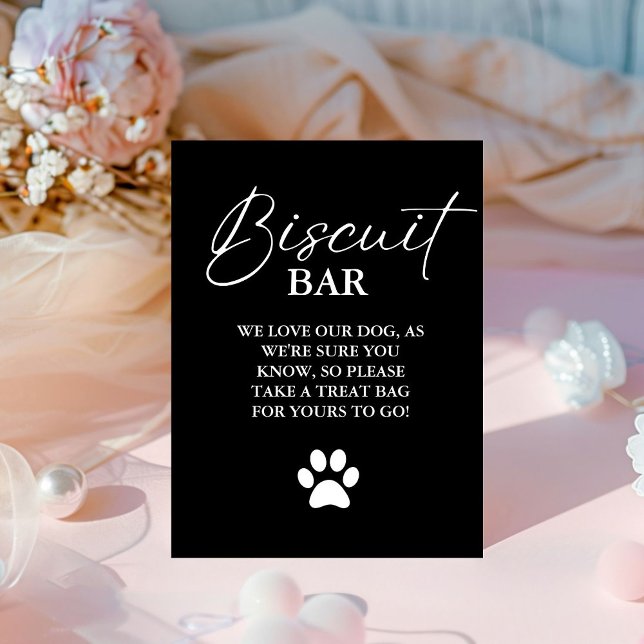 Modern wedding dog treat sign biscuit bar favour (Creator Uploaded)
