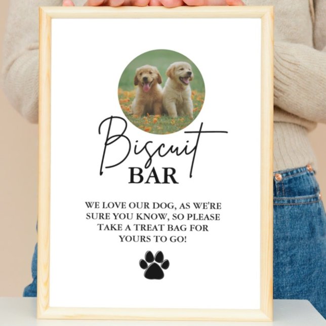 Modern wedding dog treat sign biscuit bar favour (Creator Uploaded)