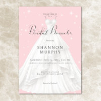 Modern Wedding Dress on Pink Sparkle Bridal Brunch