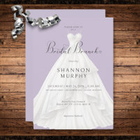 Modern Wedding Dress on Purple Bridal Brunch