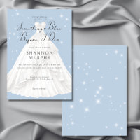 Modern Wedding Dress Something Blue Sparkle Shower