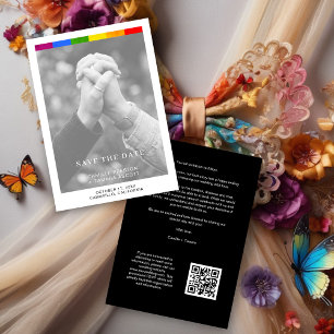 Modern Wedding Editorial LGBTQ+ Pride Photo Save The Date