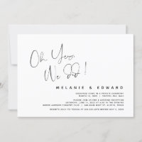 Modern Wedding Elopement, Oh Yes, We Did