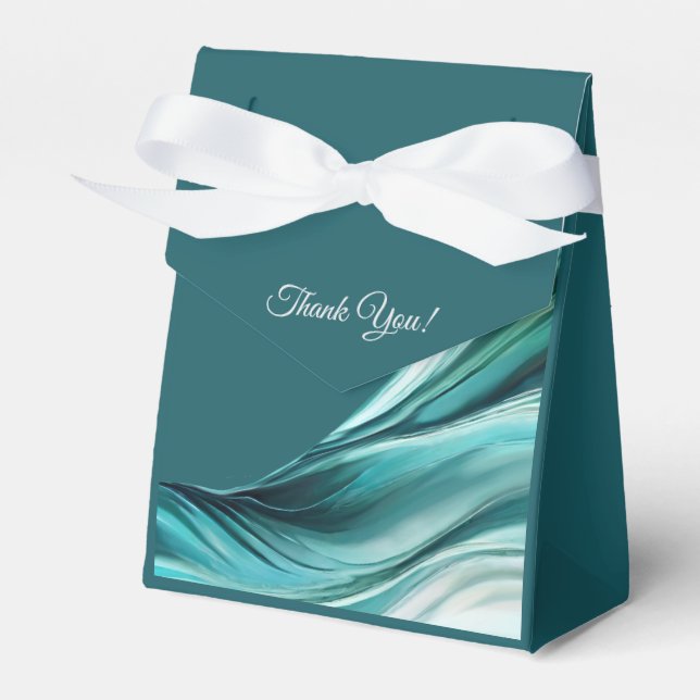 Modern Wedding-Emerald Green- Favour Box (Front Side)