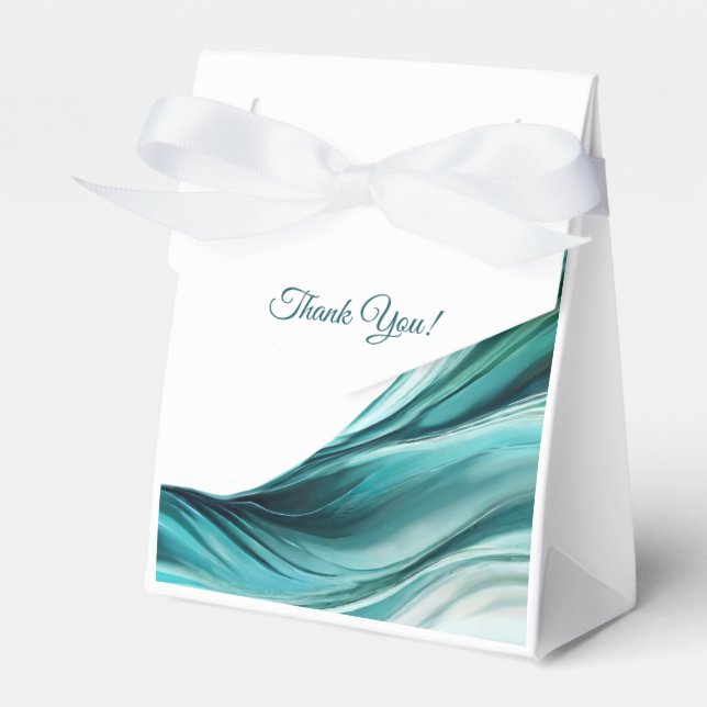 Modern Wedding-Emerald Green- Favour Box (Front Side)