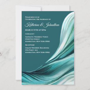Modern Wedding-Emerald Green- Invitation