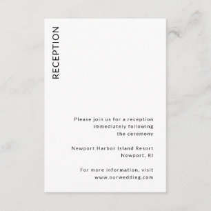 Modern Wedding  Enclosure Card