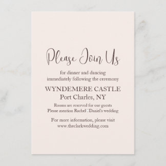 Modern Wedding Enclosure Card