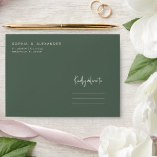 Modern wedding envelopes with calla lilies.