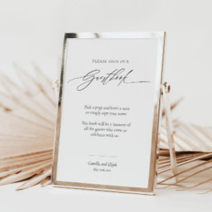 Modern Wedding Guestbook Sign with Calligraphy