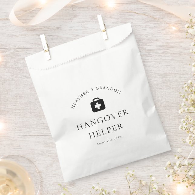Modern Wedding Hangover Kit  Favour Bags (Clipped)