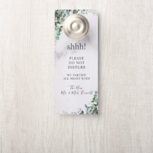 Modern Wedding Hotel Do Not Disturb Door Hanger
