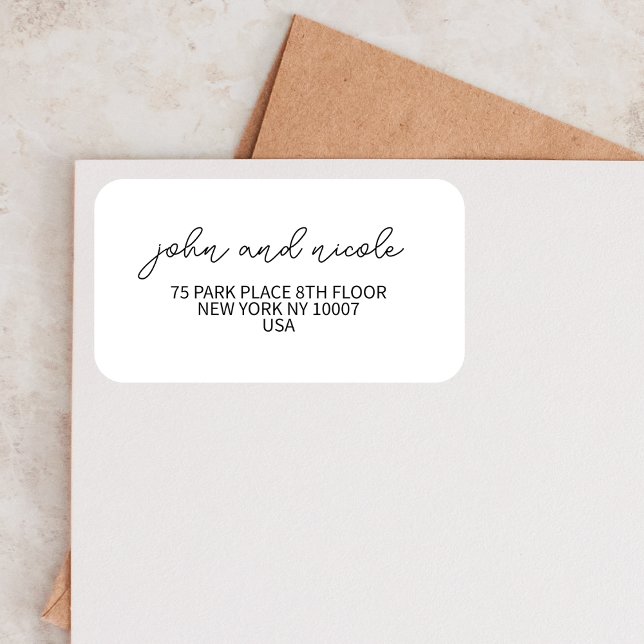 Modern Wedding Housewarming Minimal Save The Date Label (Creator Uploaded)