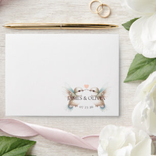 Modern Wedding Hummingbird Photo Envelope
