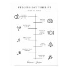 Modern Wedding Icons Timeline Program Poster