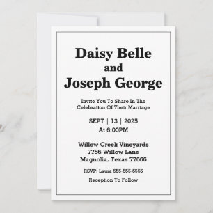 Modern Wedding Invitation