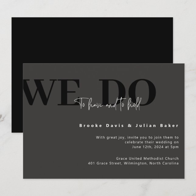 Modern Wedding Invitation (Front/Back)