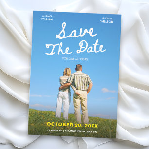 modern wedding invitation