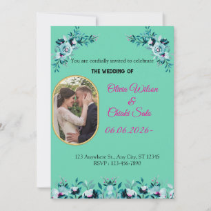 Modern Wedding Invitation Back Message