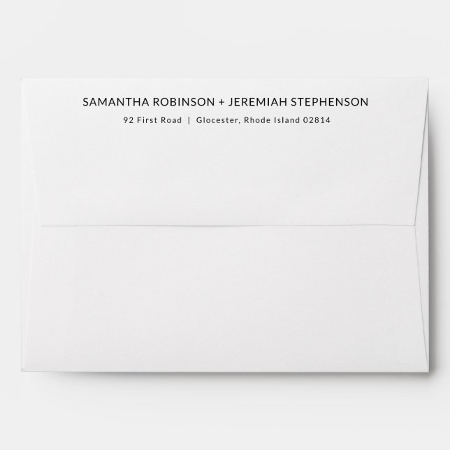 Modern Wedding Invitation  Envelope (Back (Top Flap))