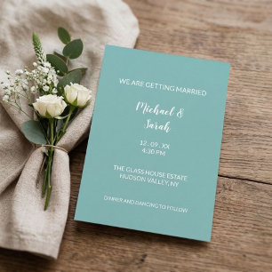 Modern Wedding Invitation, Minimalist Custom 