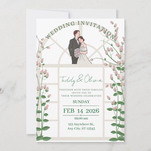 Modern Wedding Invitation Suite (Front)