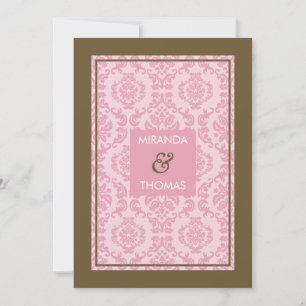 MODERN WEDDING INVITATIONS :: damask colours 9P