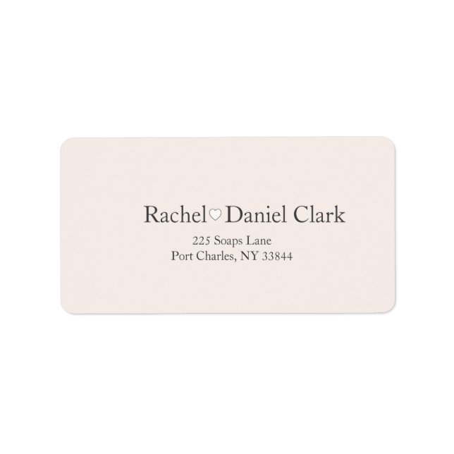 Modern Wedding Label (Front)