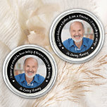 Modern Wedding Memorial Father Son 2 Photo Groom  Cufflinks<br><div class="desc">Dad memorial custom photo wedding memorial cufflinks for the groom. Quote: " I know you would be here today, if heaven wasn't so far away... In Loving Memory ... " the Love between a father and son is Forever, I am with you always. Dad " Personalise with you loved ones...</div>
