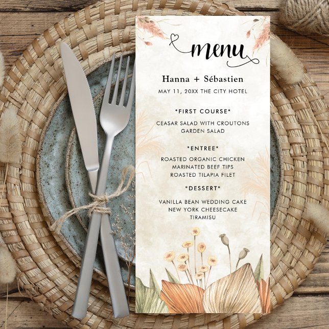 Modern  Wedding Menu (Creator Uploaded)