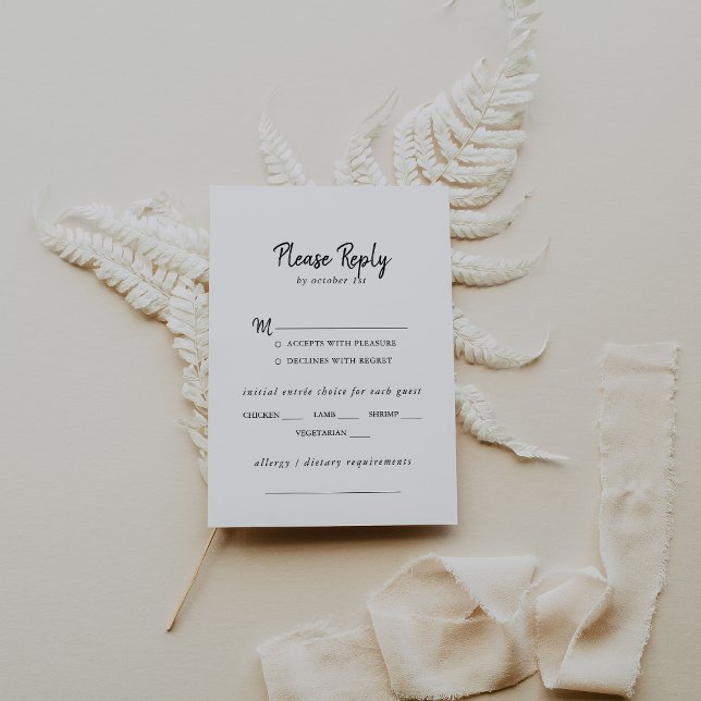 Modern Wedding Menu Choice RSVP (Creator Uploaded)