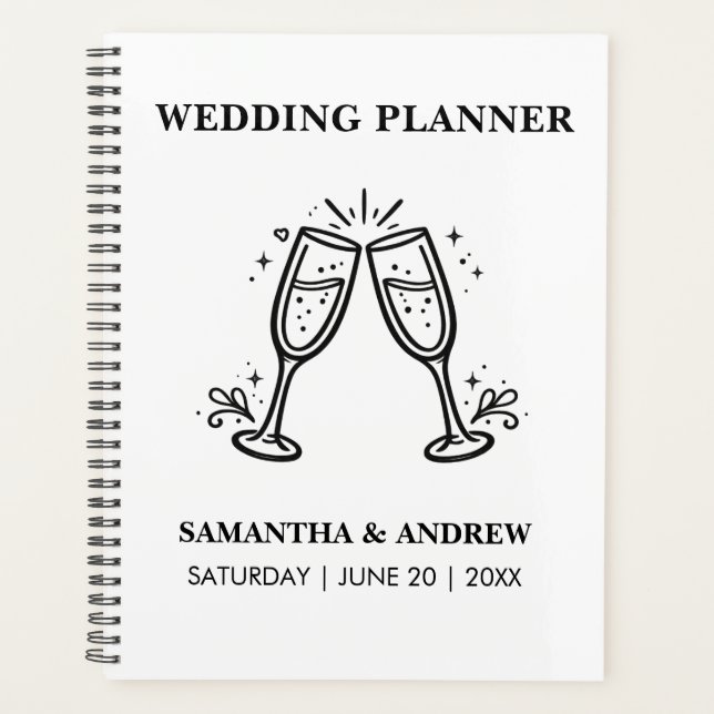 Modern Wedding Minimalist Elegant Planner (Front)