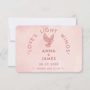 Modern Wedding Minimalist Elegant Romeo and Juliet Thank You Card