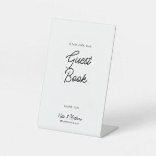 Modern Wedding Minimalist Sign Guest Book