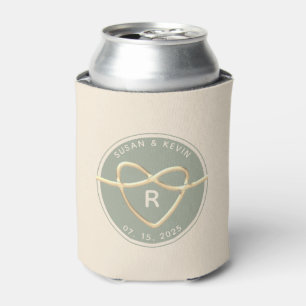 Modern Wedding Monogram Can Cooler