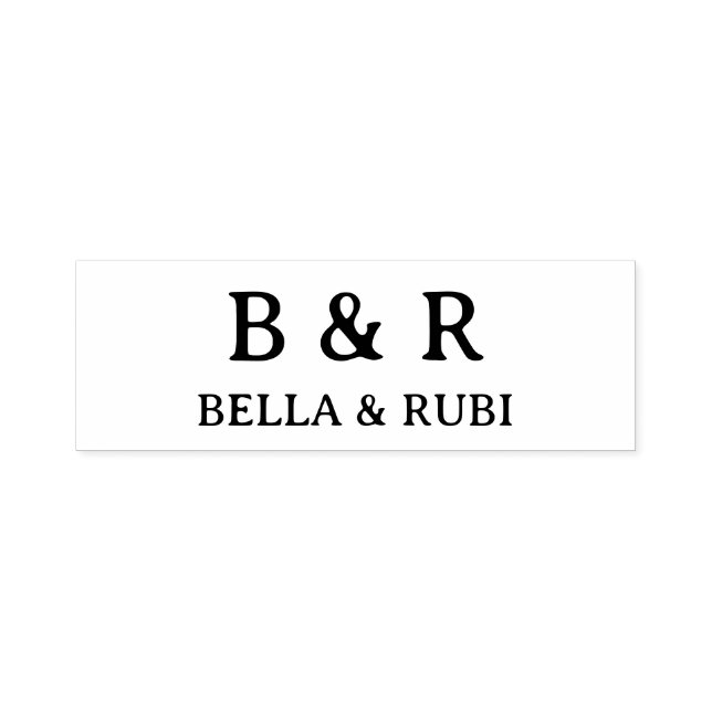 Modern Wedding Monogram Favor Stamp (Design)