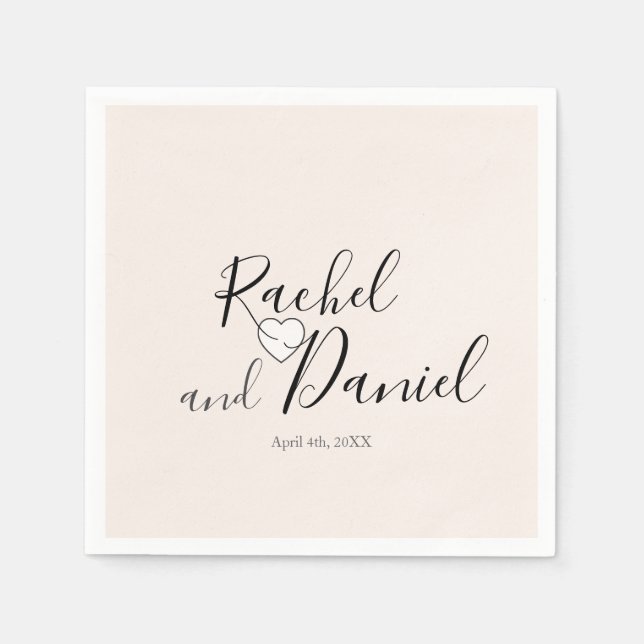 Modern Wedding Napkin (Front)