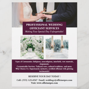 Modern Wedding Officiant Flyer
