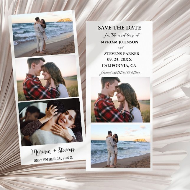 Modern Wedding Photo Booth Strip Frame  Save The Date (Creator Uploaded)