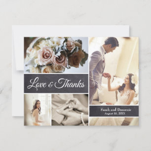 Modern Wedding   Photo collage on chalkboard