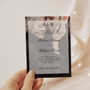 Modern Wedding Photo Invitation BUDGET Overlay