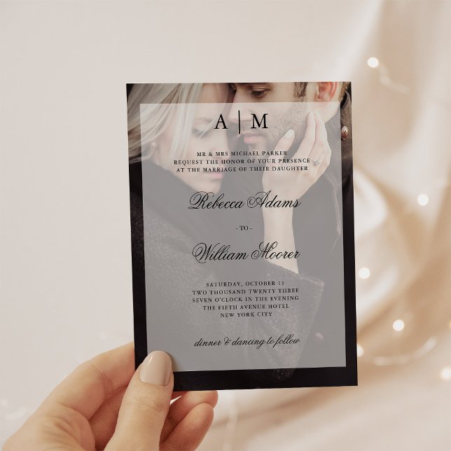 Modern Wedding Photo Invitation | BUDGET Overlay (Creator Uploaded)