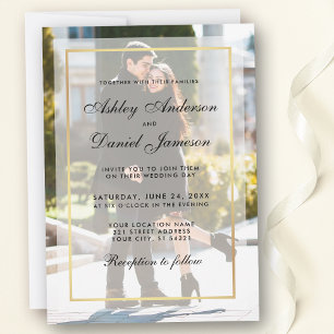 Modern Wedding Photo Invitation Overlay G