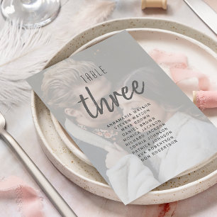 Modern Wedding Photo Seating Chart 