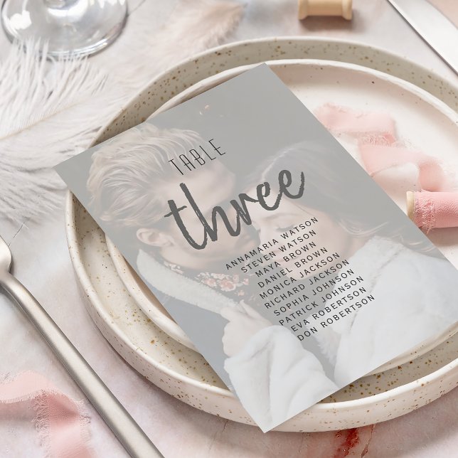 Modern Wedding Photo Seating Chart  (Creator Uploaded)