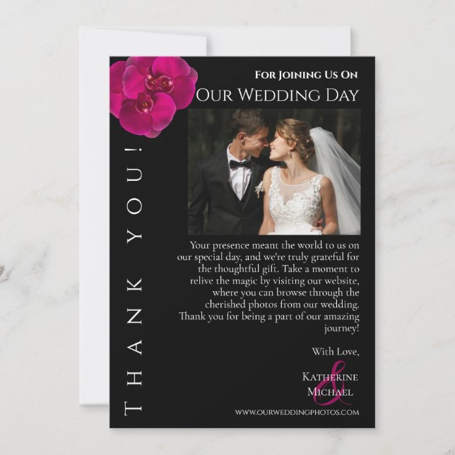 Modern Wedding Photo-Thank You- Invitation (Front)